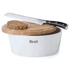 Continenta Brottopf 36x23 Cm Weiß 11 Continenta Brottopf 36x23 Cm Weiß -Alessi-Shop Brottopf Keramik oval mit Holzdeckel 36 x 23 x H13 5cm 4 600x600 ID286892 76fbbb75169eab37c0fd3faa3f11bb19