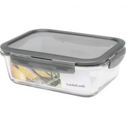 Lock & Lock Frischhaltedose Borosilikat Eckig 1 L