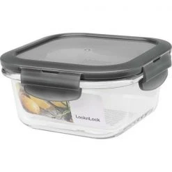 Lock & Lock Frischhaltedose Borosilikat Eckig 0,5 L