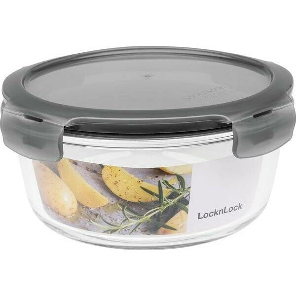 Lock & Lock Frischhaltedose Borosilikat Rund 0,95 L 3 Lock & Lock Frischhaltedose Borosilikat Rund 0,95 L