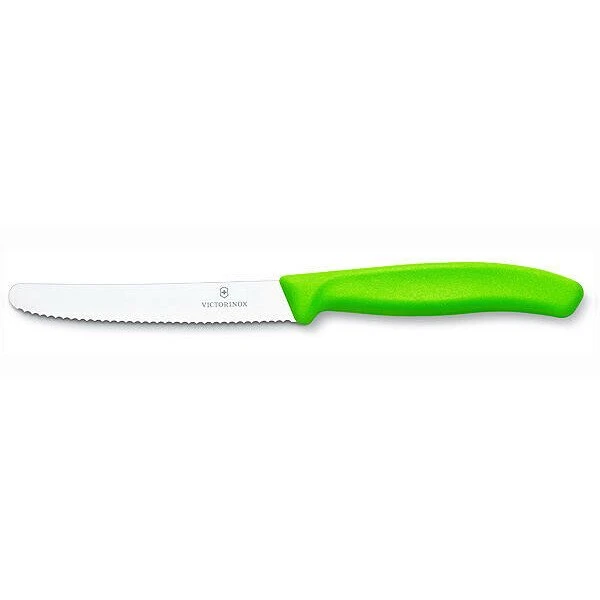 Victorinox Tomatenmesser Mit Wellenschliff 11cm Grün 3 Victorinox Tomatenmesser Mit Wellenschliff 11cm Grün