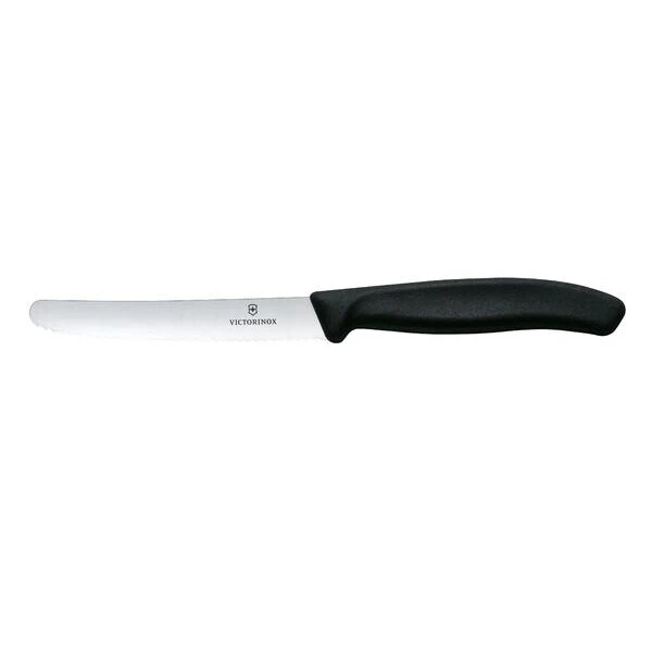 Victorinox Tomatenmesser Mit Wellenschliff 11 Cm Schwarz 3 Victorinox Tomatenmesser Mit Wellenschliff 11 Cm Schwarz