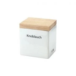 Continenta Vorratsdose Knoblauch 14x12 Cm Weiß