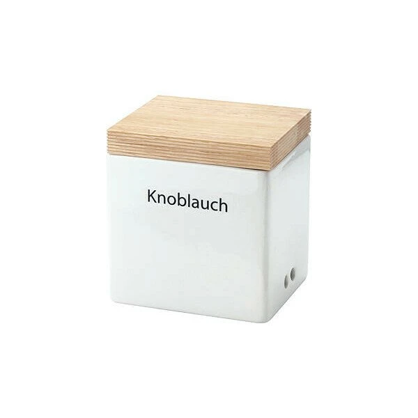 Continenta Vorratsdose Knoblauch 14x12 Cm Weiß 3 Continenta Vorratsdose Knoblauch 14x12 Cm Weiß
